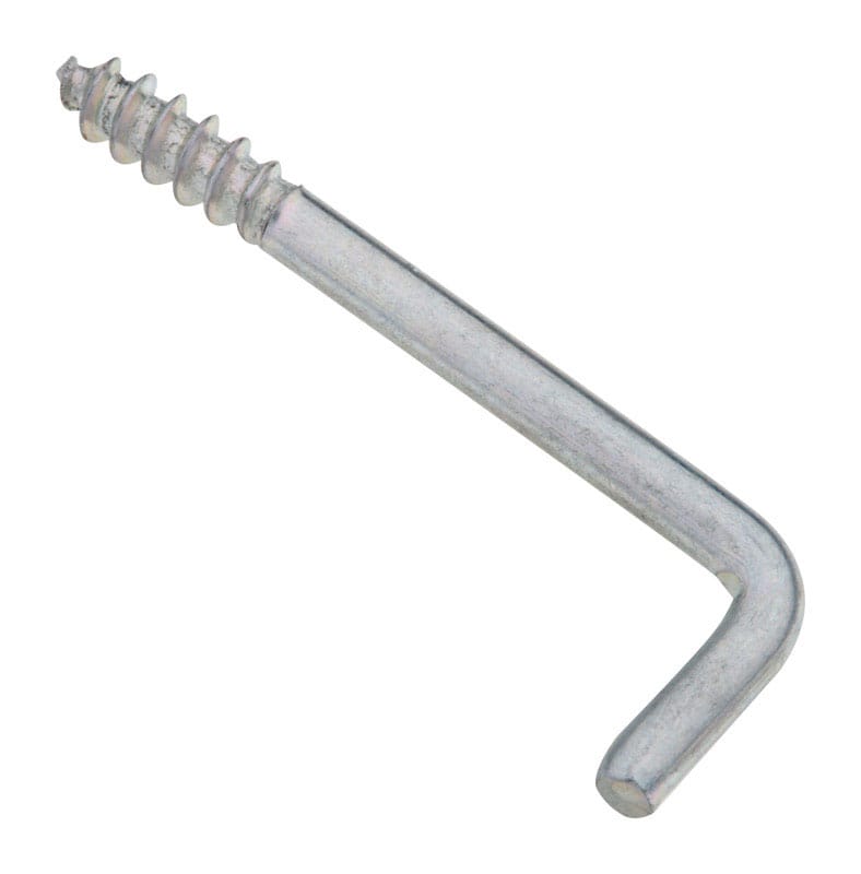 National Hardware N120-436 Zinc-Plated Silver Steel 1-3/8 in. L Square Bend Hook 2 lb 10 pk