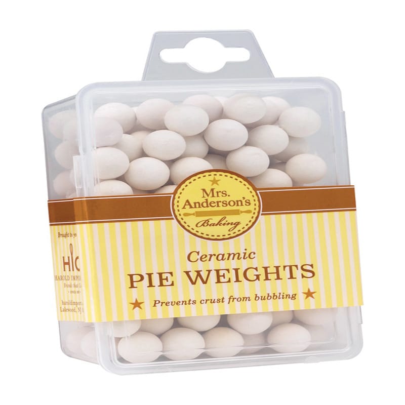 Harold Import 108 Mrs. Anderson's White Ceramic Baking Weight Pie Beans