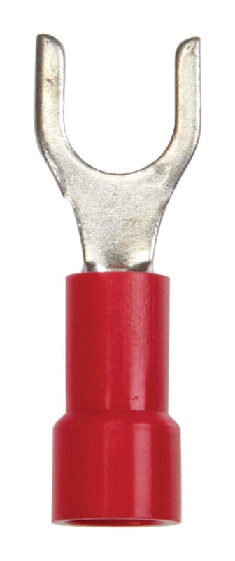 Jandorf 60989 22-18 Ga. Insulated Wire Spade Terminal Red 5 pk