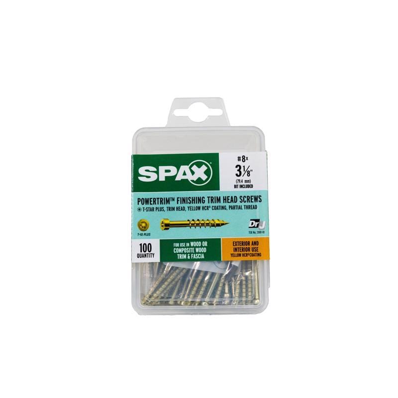 Spax 42318704003168 PowerTrim No. 8 in. X 3-1/8 in. L Star Round Head Serrated Trim Screws