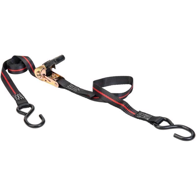 Keeper 45721 1 in. W X 8 ft. L Black Tie Down w/Ratchet 500 lb 2 pk