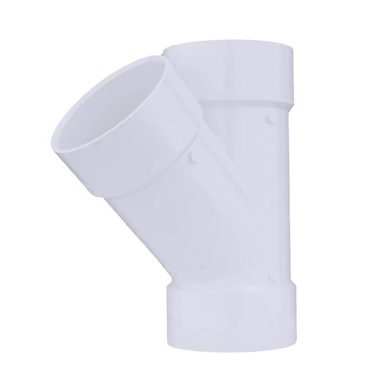 Charlotte Pipe PVC006001600 Schedule 40 6 in. Hub X 6 in. D Hub PVC Wye 1 pk