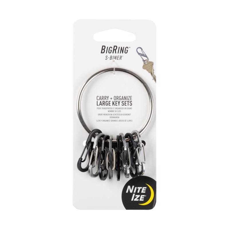 Nite Ize BRG-M1-R3 BigRing Stainless Steel Black/Silver Big Ring Key Ring