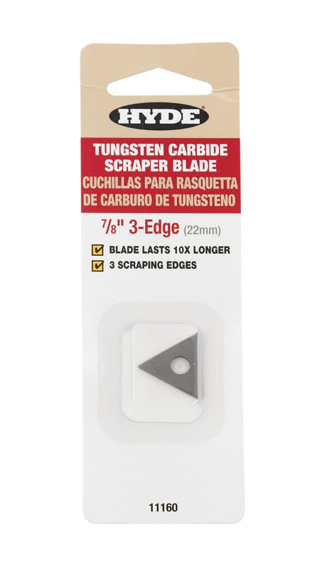 Hyde 11160 Maxxgrip Pro 7/8 in. W Tungsten Carbide Triple-Edge Scraper Blade