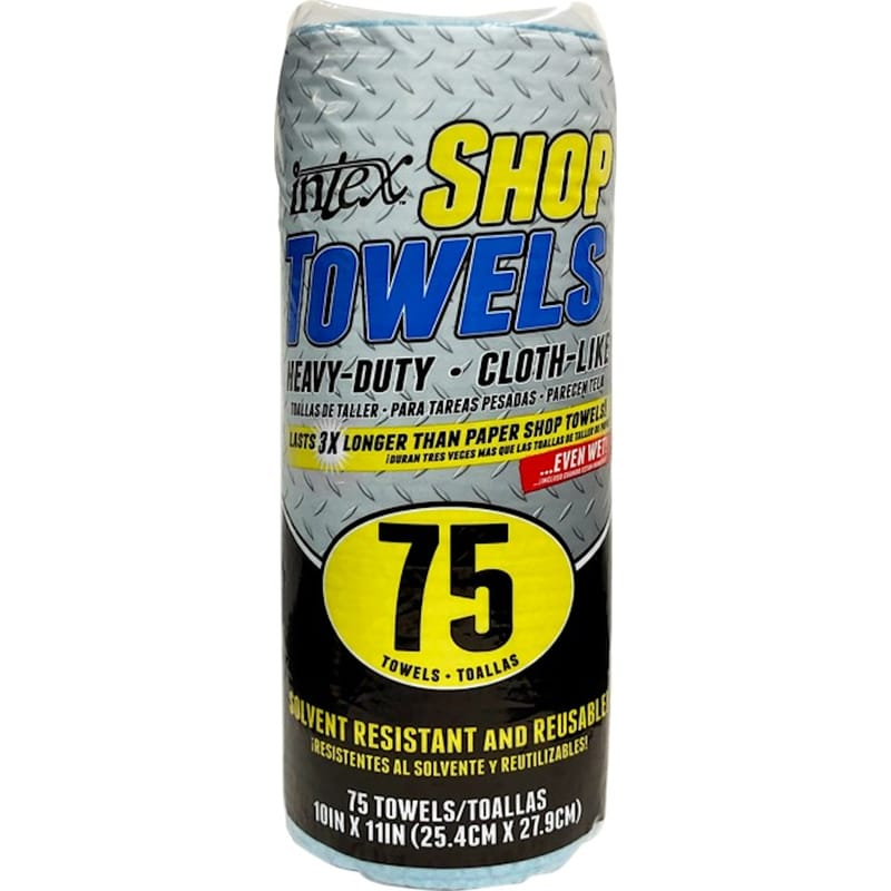 Intex NW-00374-75 Cloth-Like Shop Towels 10 in. W X 11 in. L 75 ct 1 pk