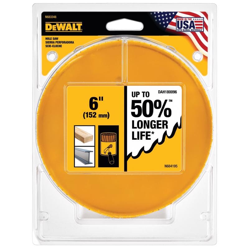 Dewalt DAH180096 6 in. Bi-Metal Hole Saw