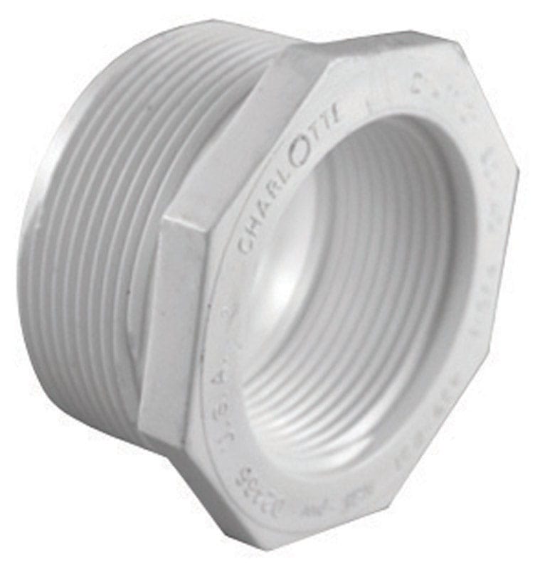 Charlotte Pipe PVC021121800 Schedule 40 1 in. MPT X 1/2 in. D FPT PVC Reducing Bushing 1 pk