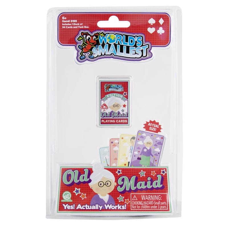 Worlds Smallest 5199 World's Smallest Classic Card Game Multicolored 55 pc