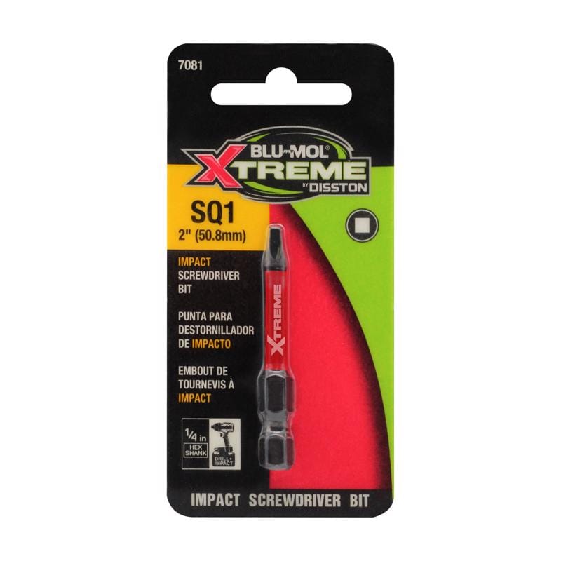 Blu-Mol Xtreme E0217081 Square 1 X 2 in. L Screwdriver Bit S2 Tool Steel 2 pc