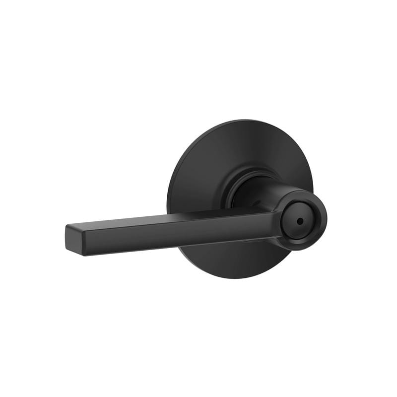 Schlage F40 G LAT 622 Latitude Matte Black Bed and Bath Lever