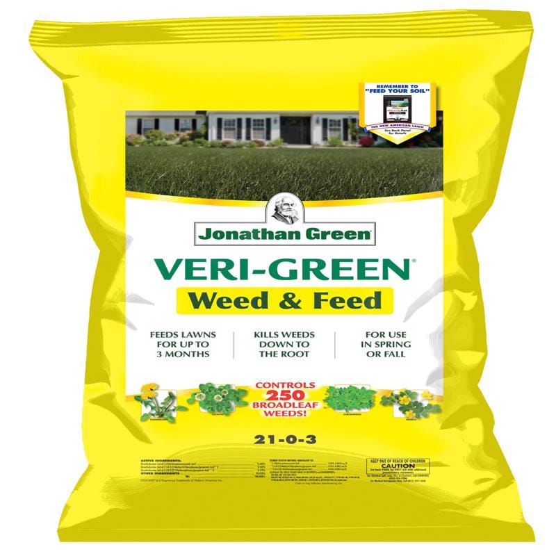 Jonathan Green 16003 Veri-Green Weed and Feed Weed & Feed Lawn Food For All Grasses 15000 sq ft