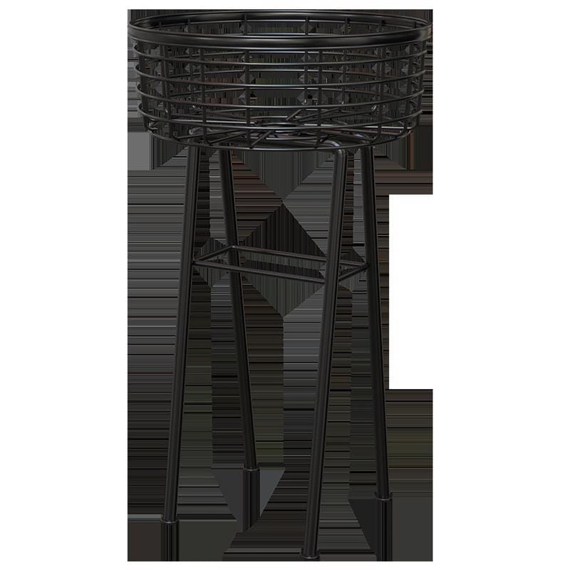Panacea 81440 20 in. H Black Metal Wire Basket Plant Stand