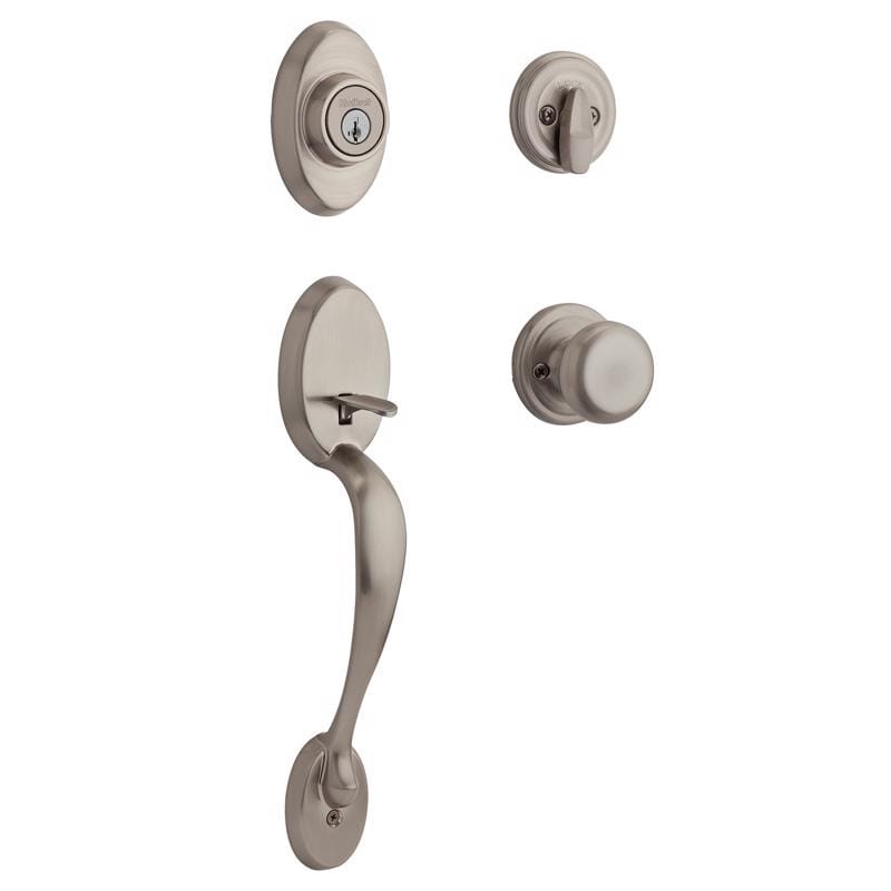 Kwikset 98001-435 Chelsea Satin Nickel Entry Handleset 1.75 in.