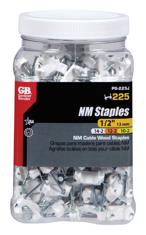 Gardner Bender PS-225J 1/2 in. W Plastic Insulated Cable Staple 1 pk