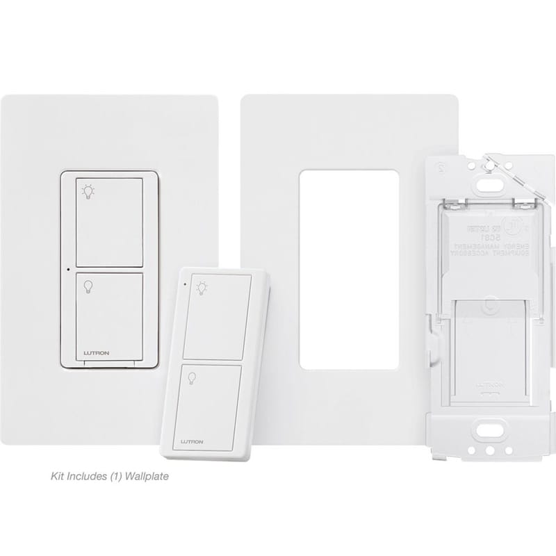 Lutron P-PKG1WS-WH-R Caseta 5 amps 3-Way Smart-Enabled Switch White 1 pk