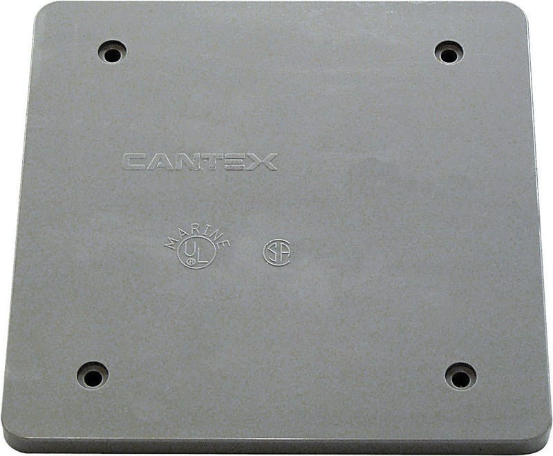Cantex 5133410B New Work Square PVC 2 gang Outlet Box Gray