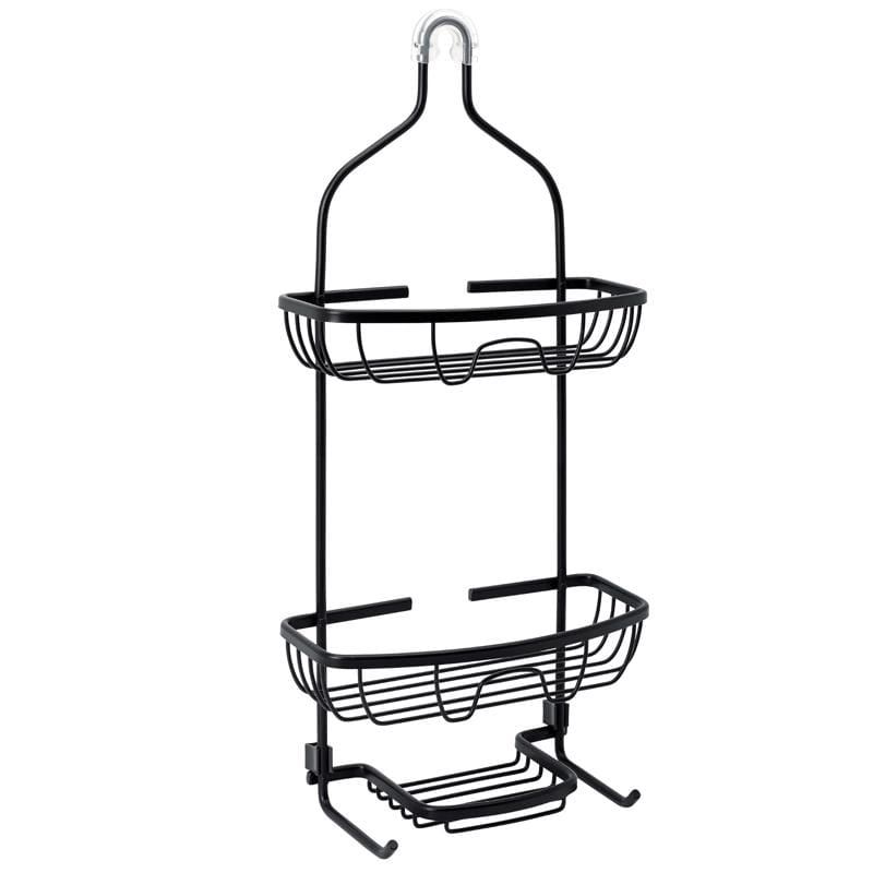 Zenna Home 7418ALBKL 24.25 in. H X 11 in. W X 4.5 in. L Matte Black Shower Caddy