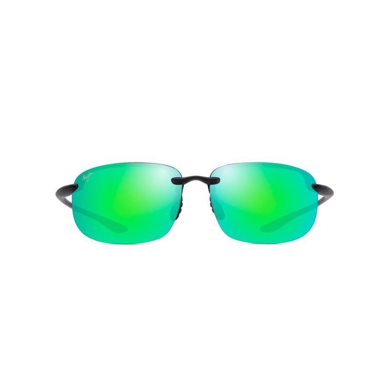 Maui Jim 603429074104 Hookipa Xlarge Sunglasses Unisex Translucent Matte Grey Frame Maui Green Lens Polarized