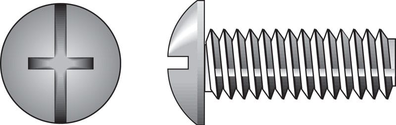Hillman 111723 No. 8-32 Ga. X 3/4 in. L Combination Truss Head Zinc-Plated Steel Machine Screws 100 pk