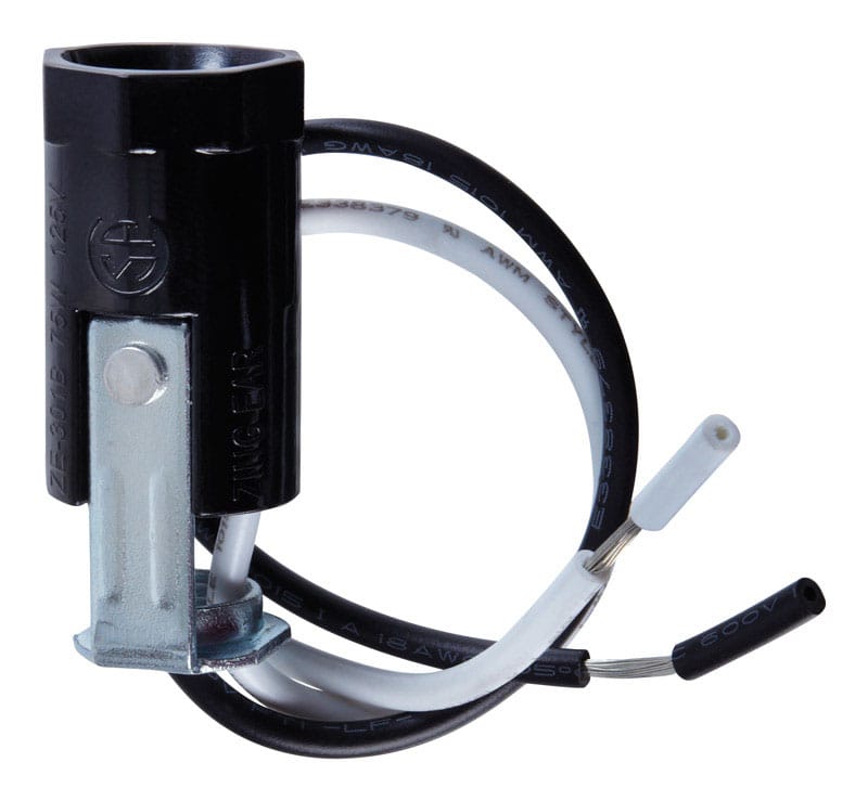 Jandorf 60470 Phenolic Candelabra Base Socket w/Single Leg Hickey 1 pk