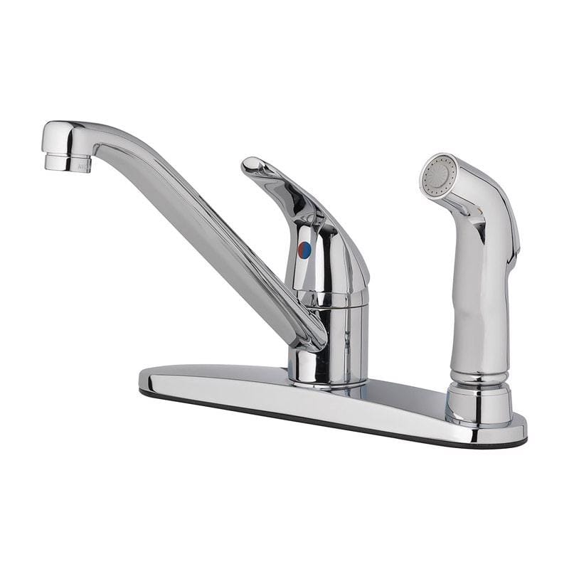 Oakbrook Collection 67896W-3201 Essentials One Handle Chrome Kitchen Faucet Side Sprayer Included