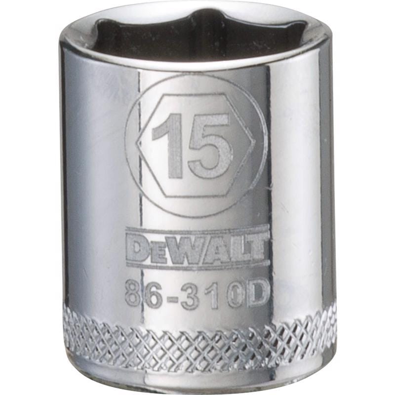 Dewalt DWMT86310OSP 15 mm X 3/8 in. drive Metric 6 Point Socket 1 pc