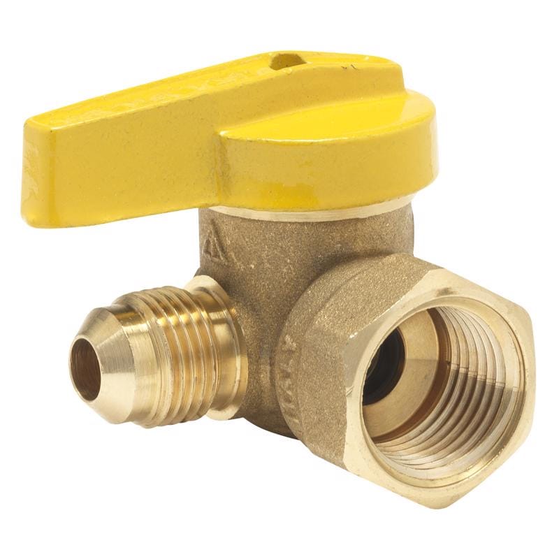 Homewerks VGV1ANR2 1/2 in. Brass Flare x FIP Ball Valve Quarter-Turn Lever For Gas