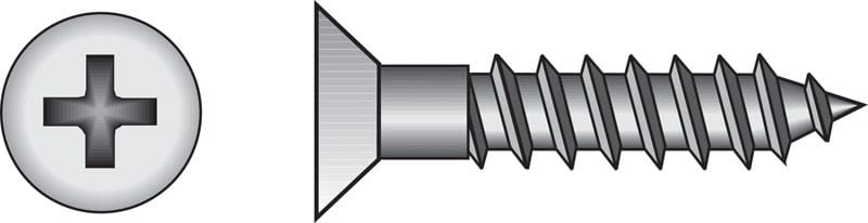 Hillman 40144 No. 12 X 3/4 in. L Phillips Zinc-Plated Coarse Wood Screws 100 pk
