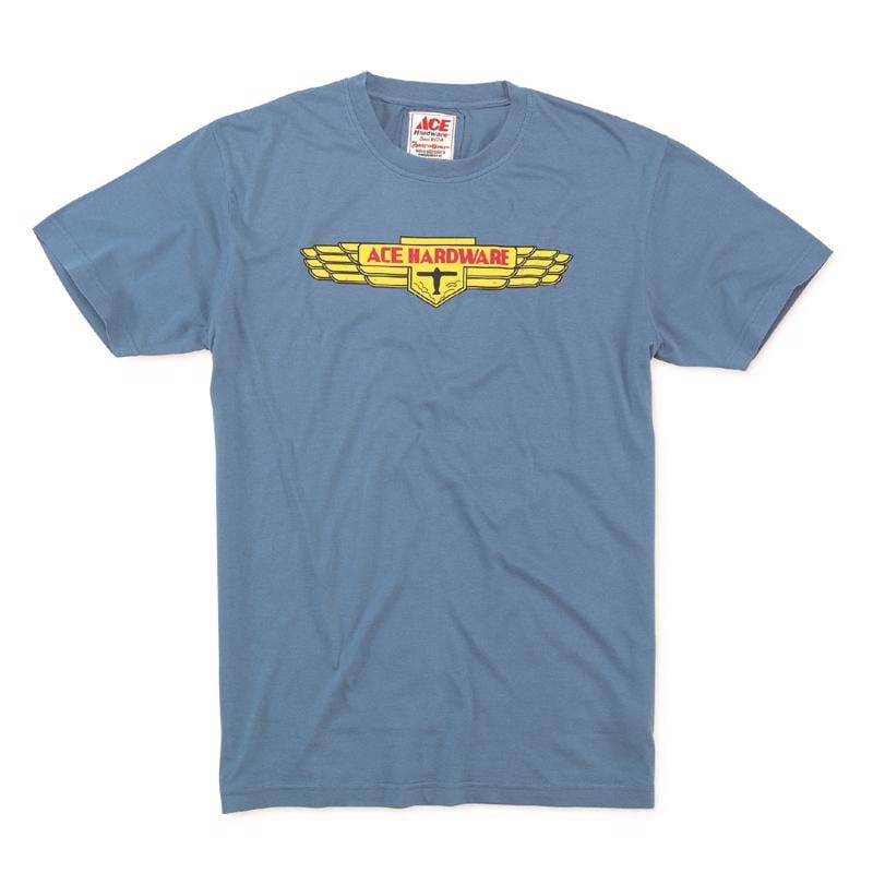Ace Vintage Threads SRJ801B CAPB-MD M Short Sleeve Men's Crew Neck Captains Blue Tee Shirt