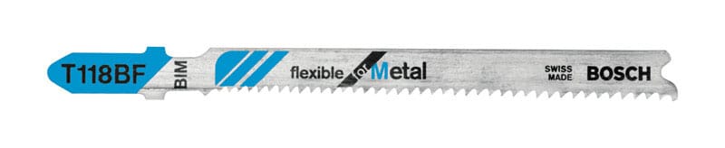 Bosch T118BF 3 in. Bi-Metal T-Shank Jig Saw Blade 14 TPI 5 pk