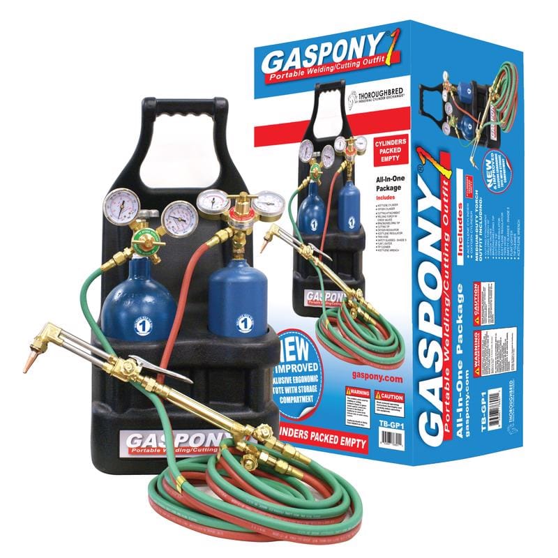 Thoroughbred TBH GP1 GasPony1 Medium-Duty Torch Kit 12 pc Oxy-Acetylene