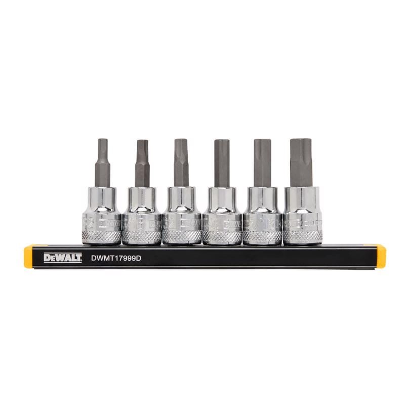 Dewalt DWMT17000 3/8 in. drive SAE Hex Bit Socket Set 6 pc