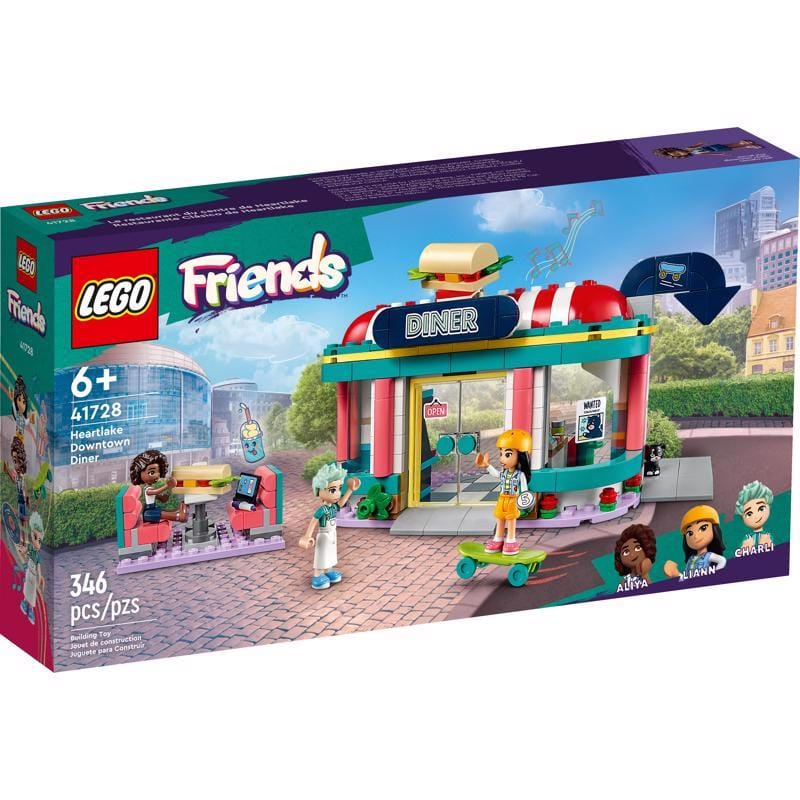 Lego 41728 Friends Heartlake Downtown Diner Building Toy Multicolored 346 pc