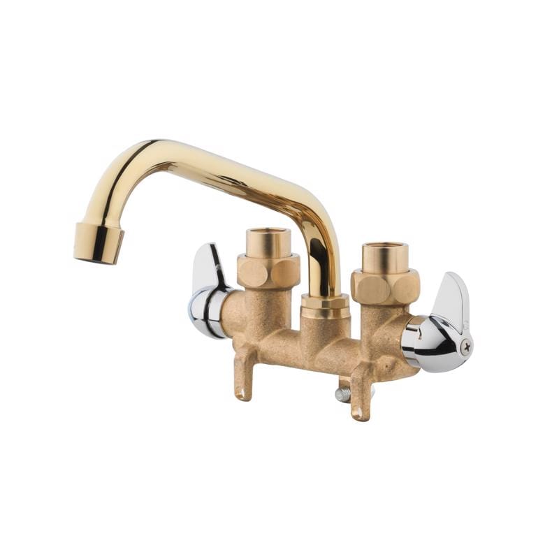 Homewerks 3310-250-RB-B Brass Industrial Two-Handle Bathroom Sink Faucet 3-3/8 in.