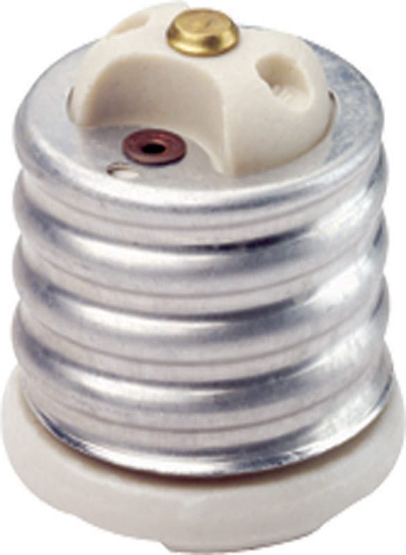 Leviton 08681-000 Aluminum Incandescent Mogul to Medium Base Socket Reducer 1 pk
