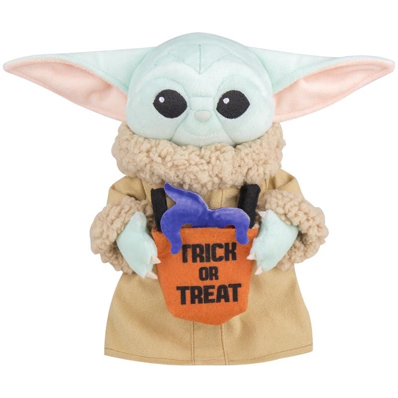 Gemmy 550955 1 ct 11 in. Animated Plush Grogu with Tentacle Trick or Treat Bag Halloween Decor