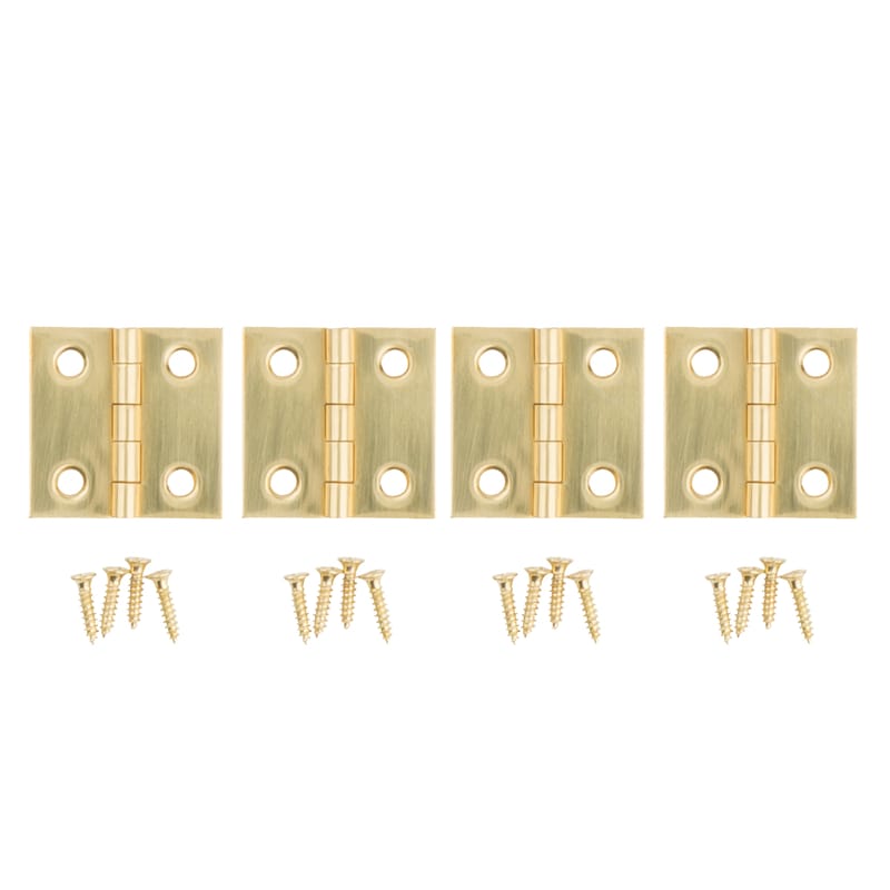 National Hardware N211-334 1 in. L Solid Brass Door Hinge 4 pk