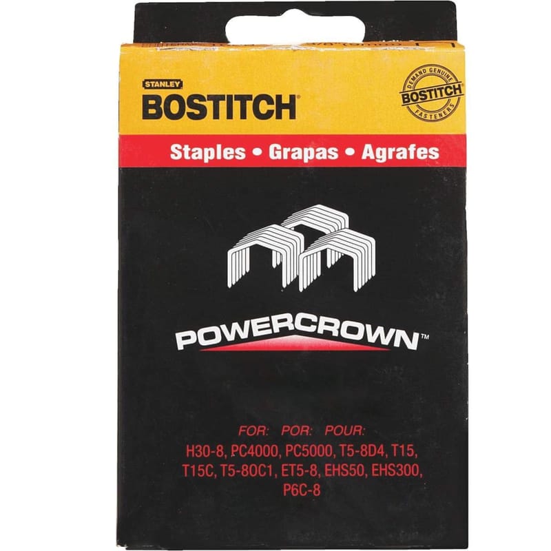 Bostitch STCR50193/8-5M STCR-Style 7/16 in. W X 3/8 in. L 18 Ga. Power Crown Staples 5000 pk