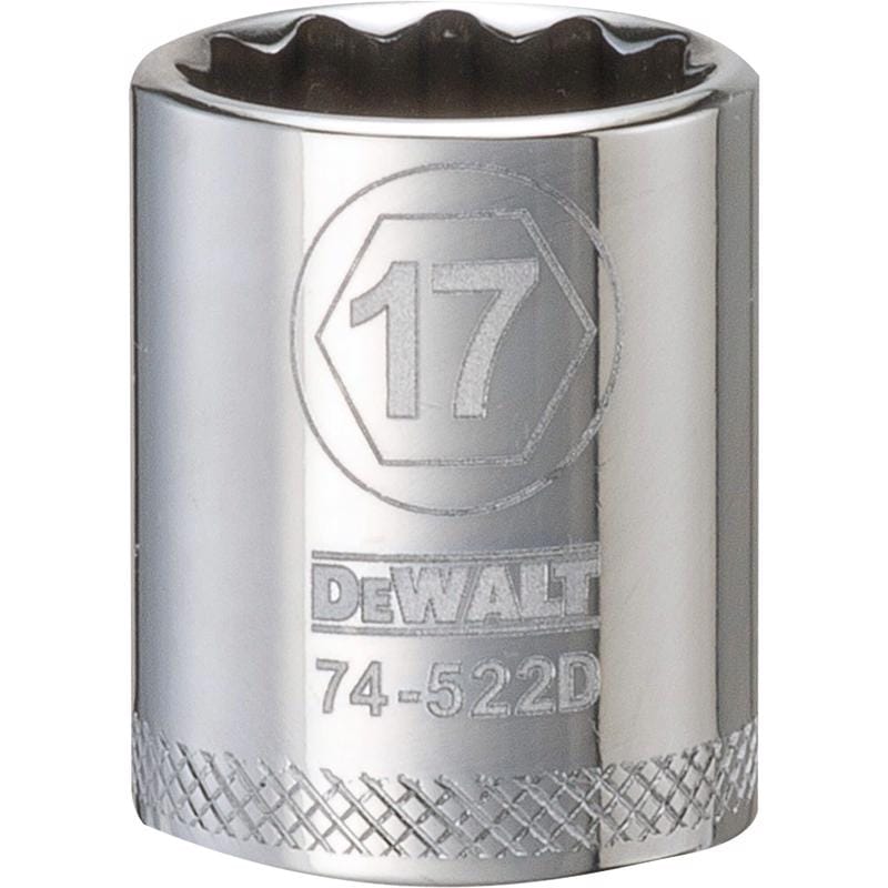 Dewalt DWMT74522OSP 17 mm X 3/8 in. drive Metric 12 Point Socket 1 pc