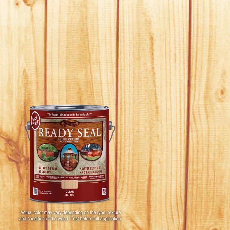 Ready Seal 369954 Goof Proof Semi-Transparent Flat Clear Oil-Based Penetrating Wood Stain/Sealer 1 gal