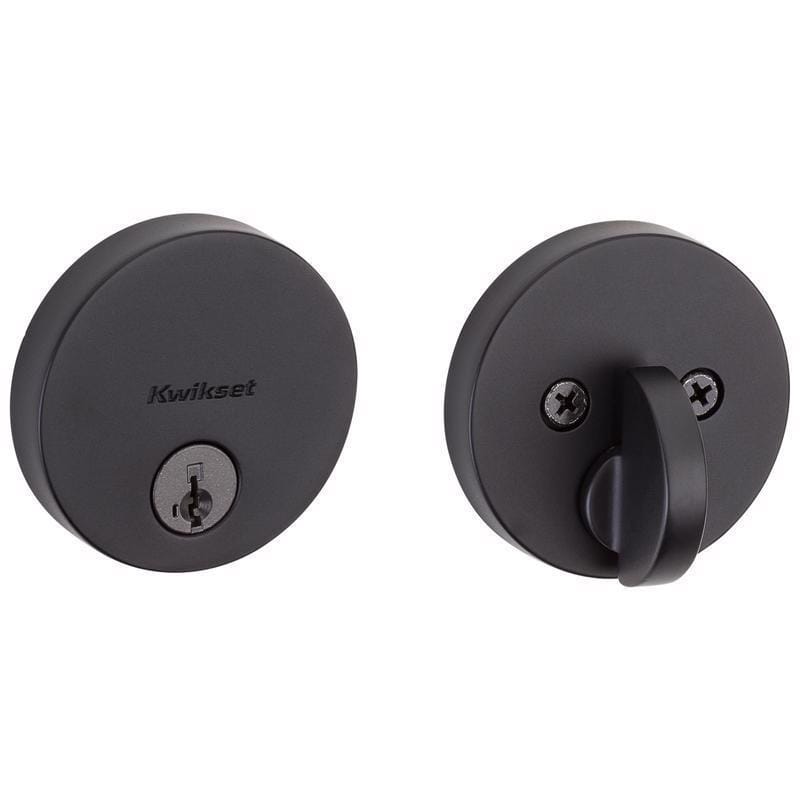 Kwikset 92580-020 Uptown Matte Black Metal Deadbolt
