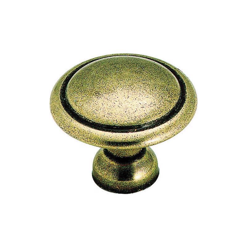 Amerock 848LB Allison Round Cabinet Knob 1-3/8 in. D 1 in. Antique Brass 1 pk