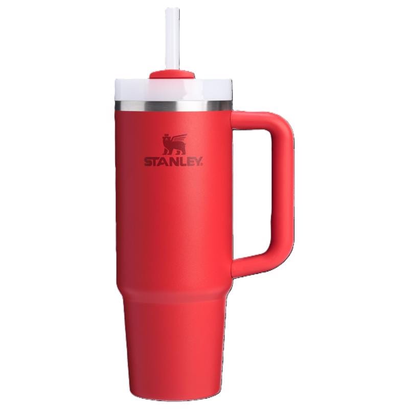 Stanley 100000143512 The Quencher H2.0 FlowState 30 oz Chili Red BPA Free Double-wall Vacuum Insulated Tumbler