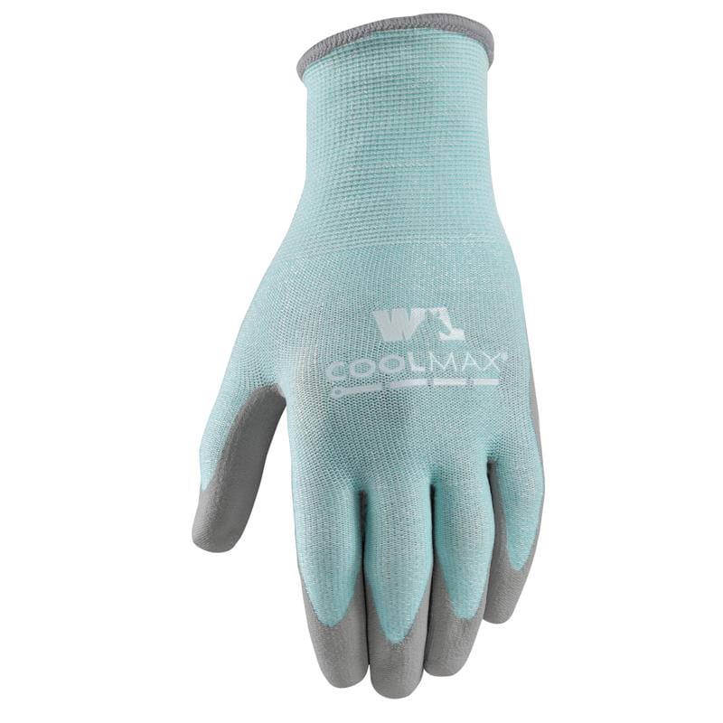 Wells Lamont 500L Coolmax Women's Indoor/Outdoor Knit Work Gloves Blue/Gray L 1 pair