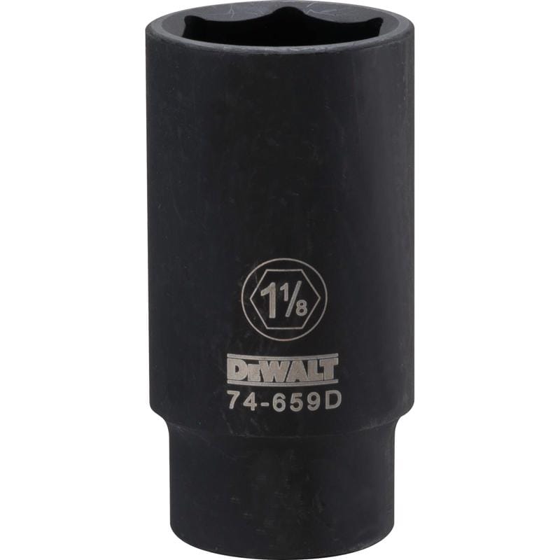 Dewalt DWMT74659OSP 1-1/8 in. X 1/2 in. drive SAE 6 Point Deep Impact Socket 1 pc