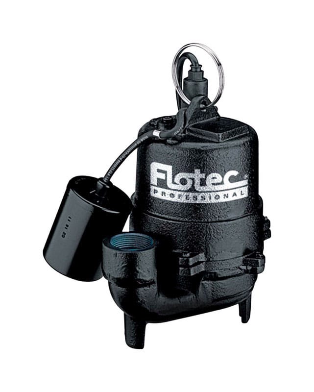 Flotec E3375TLT 1/3 HP 4080 gph Cast Iron Tethered Float Switch Effluent Pump