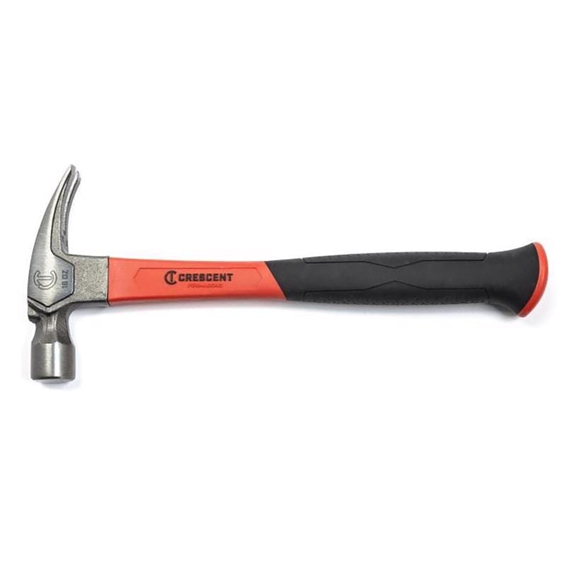 Crescent 11419C-06 Pro Series 16 oz Smooth Face Rip Claw Hammer 5.5 in. Fiberglass Handle