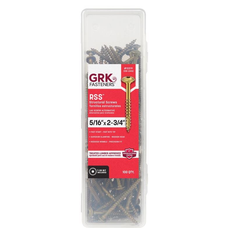 GRK Fasteners 12219 5/16 in. in. X 2-3/4 in. L Star Hex Head W-Cut Structural Screws