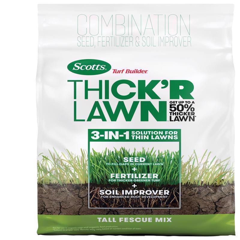 Scotts 30073E Turf Builder Tall Fescue Grass Sun or Shade Grass Seed and Fertilizer 12 lb