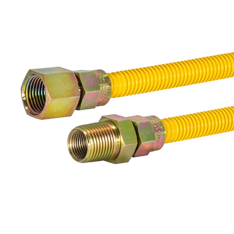 Eastman 20YE515036B 1/2 in. FIP X 1/2 in. D MIP 36 in. Stainless Steel Gas Connector